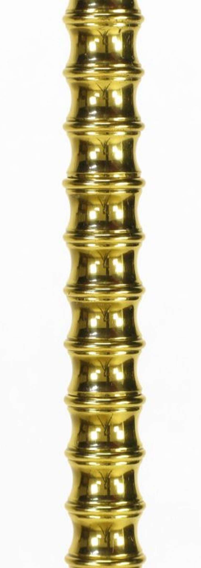 American Solid Brass Segmented Column Floor Lamp