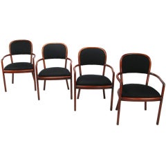 Four Rare Ward Bennett Ash Bentwood Chairs 5