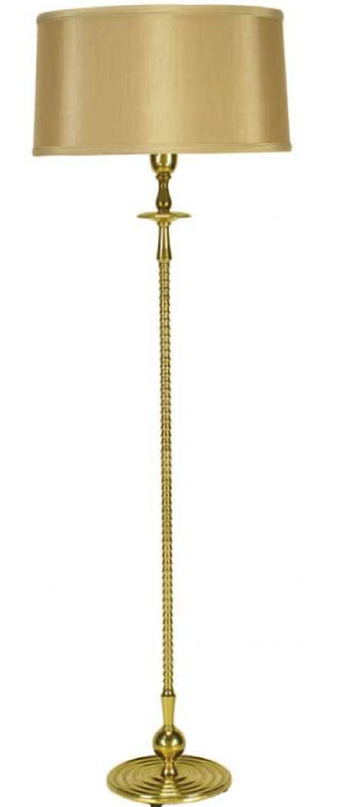 Solid Brass Segmented Column Floor Lamp at 1stDibs