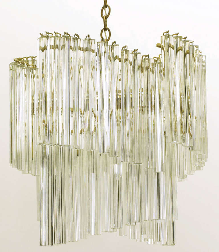 Late 20th Century Exceptional Venini Spiral Chandelier With 12