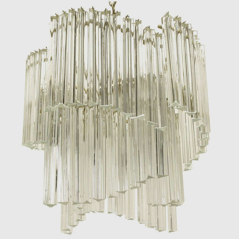 Italian Exceptional Venini Spiral Chandelier With 12