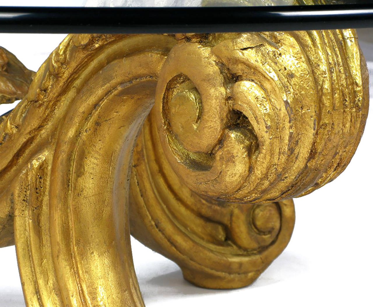 Hand-Carved and Gilt Spanish Rococo Coffee Table 1