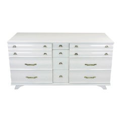 White Lacquer Fluted Front Dresser By Kling Furniture. 12
