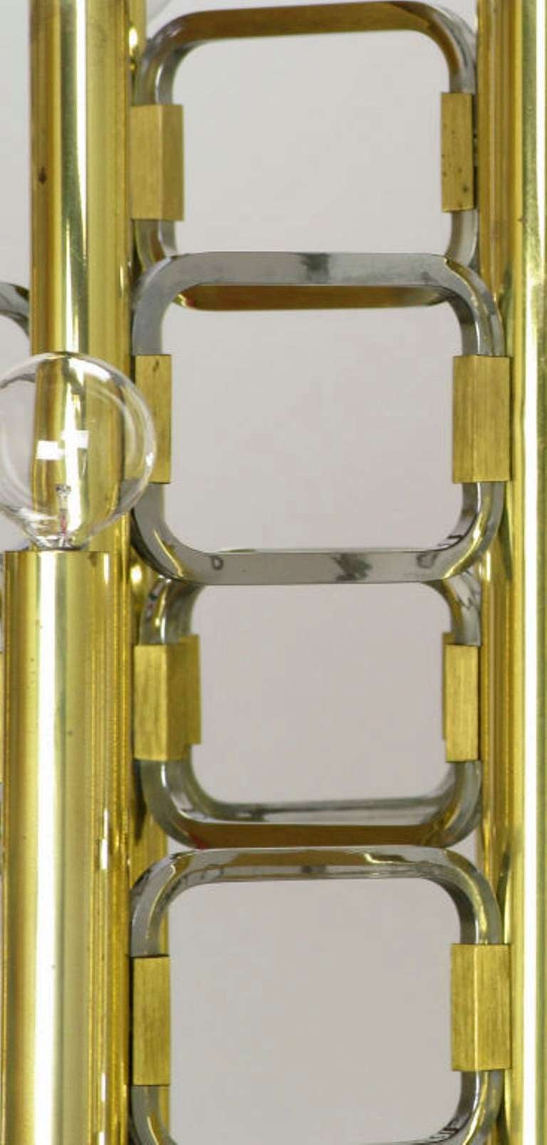 Sciolari Twenty-Two Light Brass & Chrome Chandelier 3