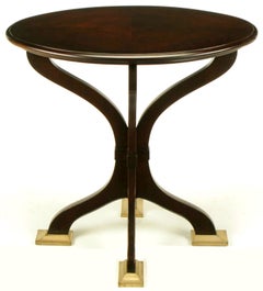 Oval Cherrywood and Bronze Parquetry Top Art Nouveau Centre Table