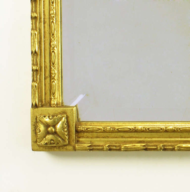 Pair of Giltwood and Gesso in Louis XVI Style Beveled Mirrors In Excellent Condition In Chicago, IL