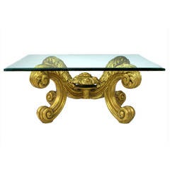 Hand-Carved and Gilt Spanish Rococo Coffee Table 3