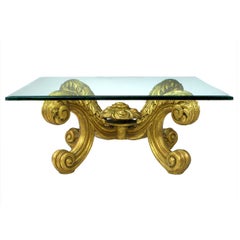 Hand-Carved and Gilt Spanish Rococo Coffee Table