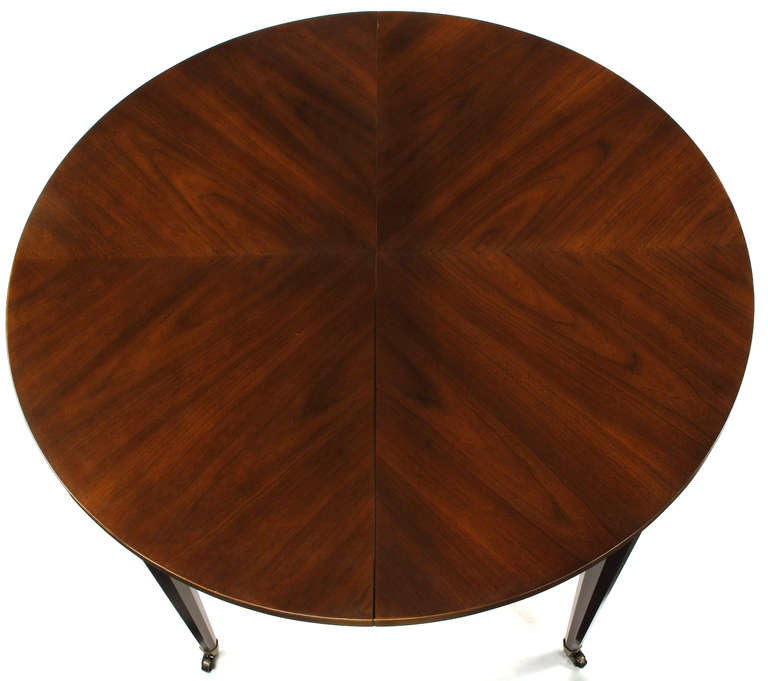 American Kindel Verona Dining Table With Parquetry Walnut Top & Hexagonal Legs