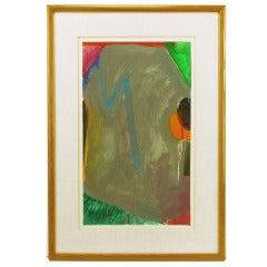 Colorful 1970s Gouache & Watercolor Abstract Painting No. 2 5