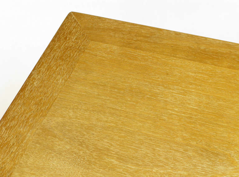 Copper Landstrom Furniture Bleached and Limed Mahogany Six-Drawer Desk For Sale