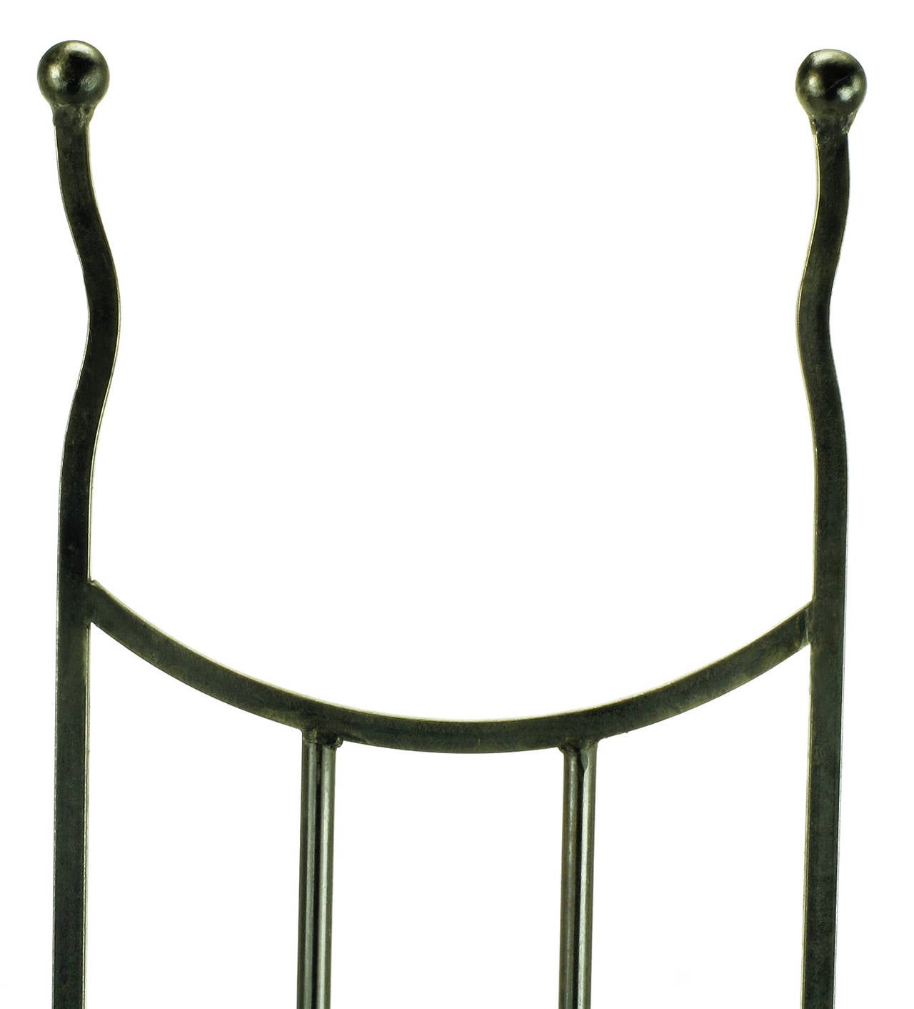 Set of Eight Blackened, Wrought Iron, Tall 