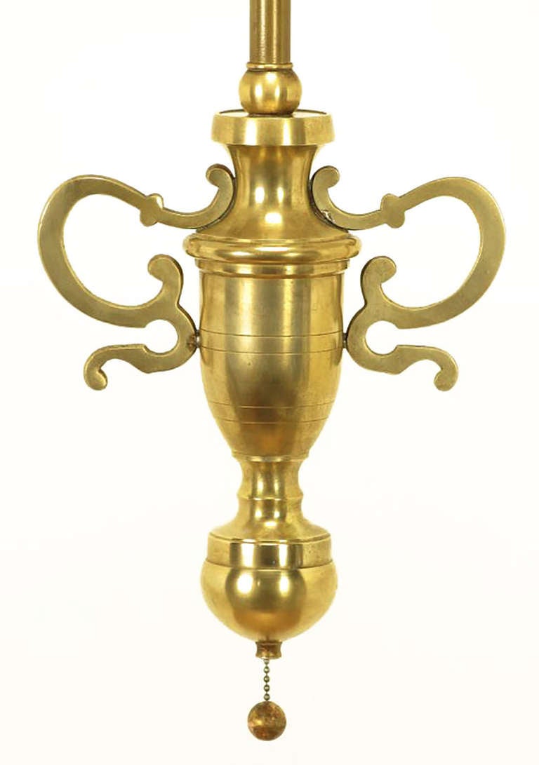 Mid-20th Century Rare Marbro Brass Empire Style Pendant Lamp For Sale