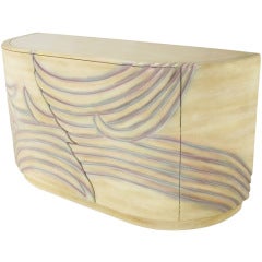 Phyllis Morris Art Nouveau Inspired Carved & Lacquered Chest