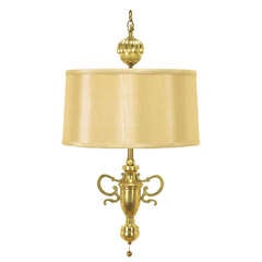 Vintage Rare Marbro Brass Empire Style Pendant Lamp
