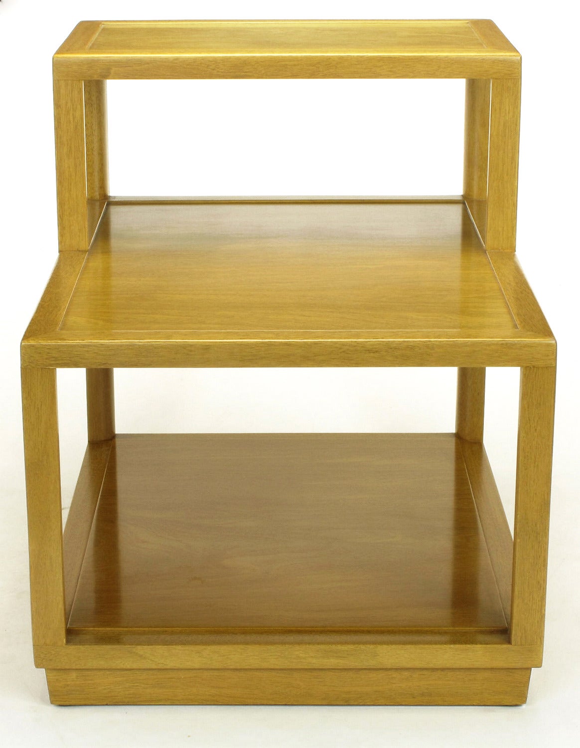 Edward Wormley Bleached Mahogany Tiered End Table for Dunbar