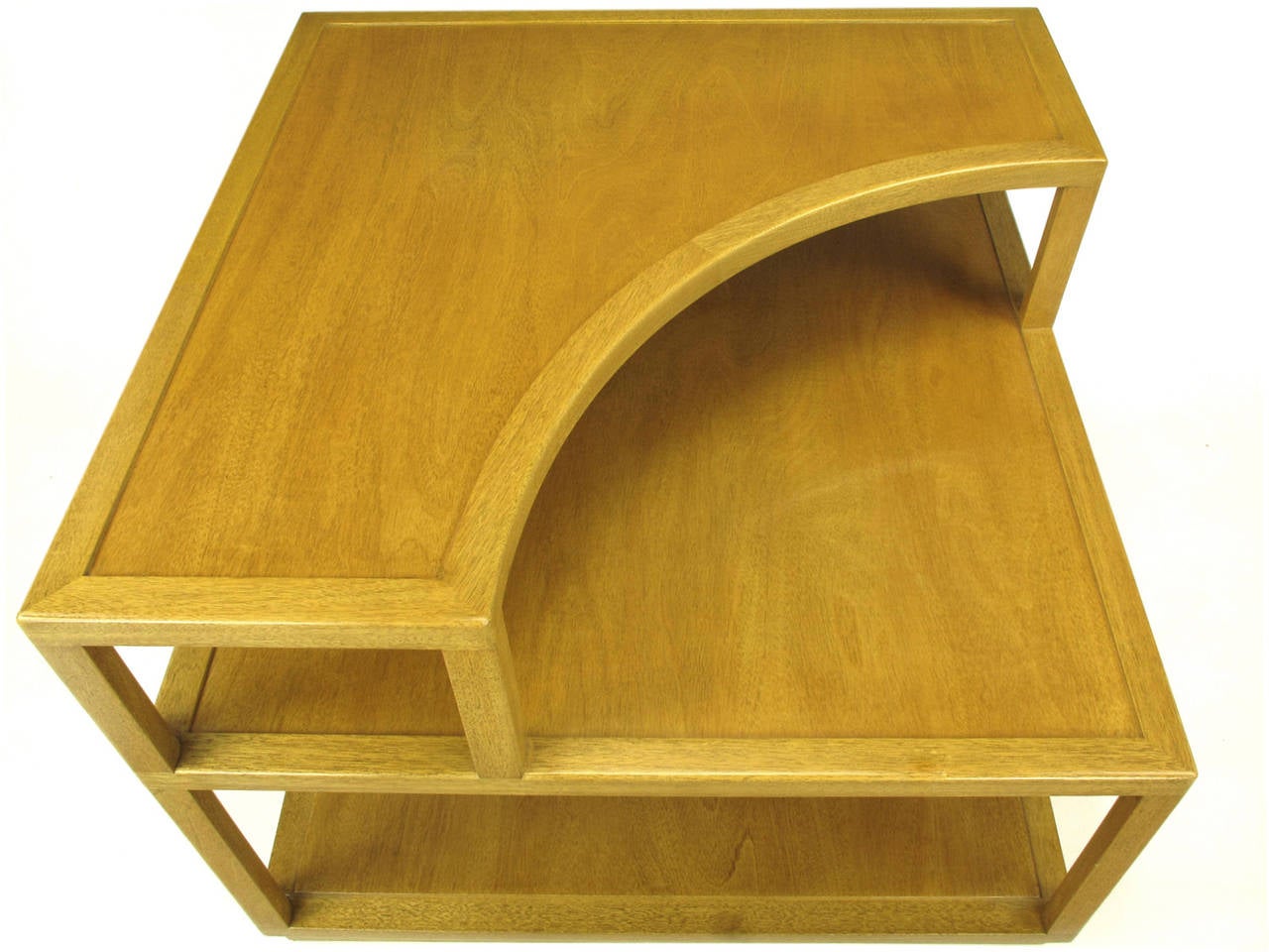 Mesa esquinera de caoba blanqueada Edward Wormley para Dunbar en venta 2