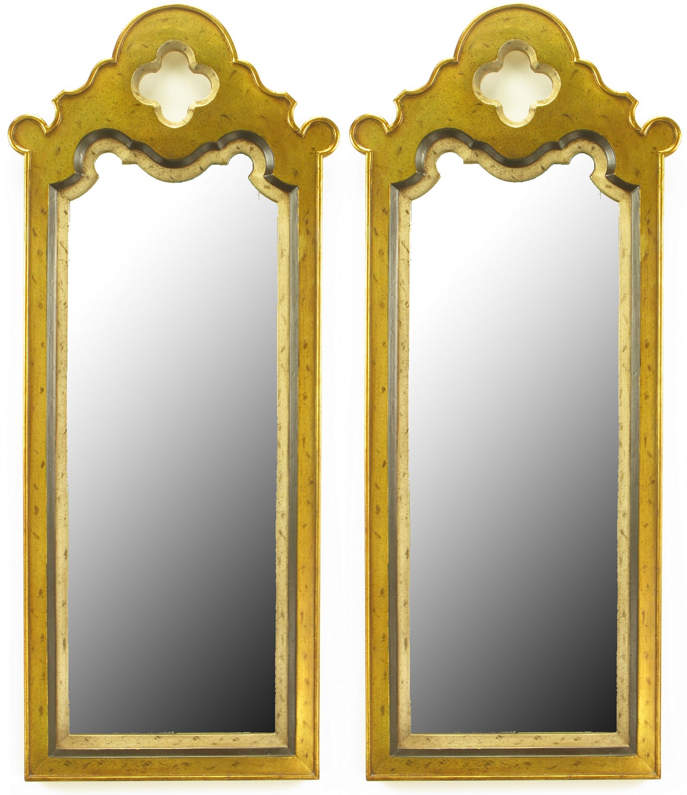 Pair Gilt Moroccan Style Wall Mirrors