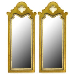 Vintage Pair Gilt Moroccan Style Wall Mirrors