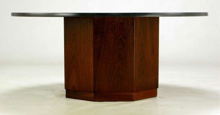 Fred Kemp Walnut & Slate Coffee Table