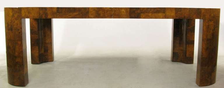 American Paul Evans Patchwork Walnut Burl Dining Table