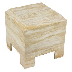 Custom Travertine End Table 7