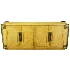 Mastercraft Amboyna Burl and Brass Greek Key Sideboard 10