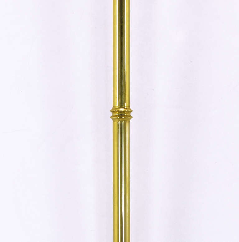 Pair of Chapman Brass Fan Sconces with Bamboo-Form Cord Covers 3
