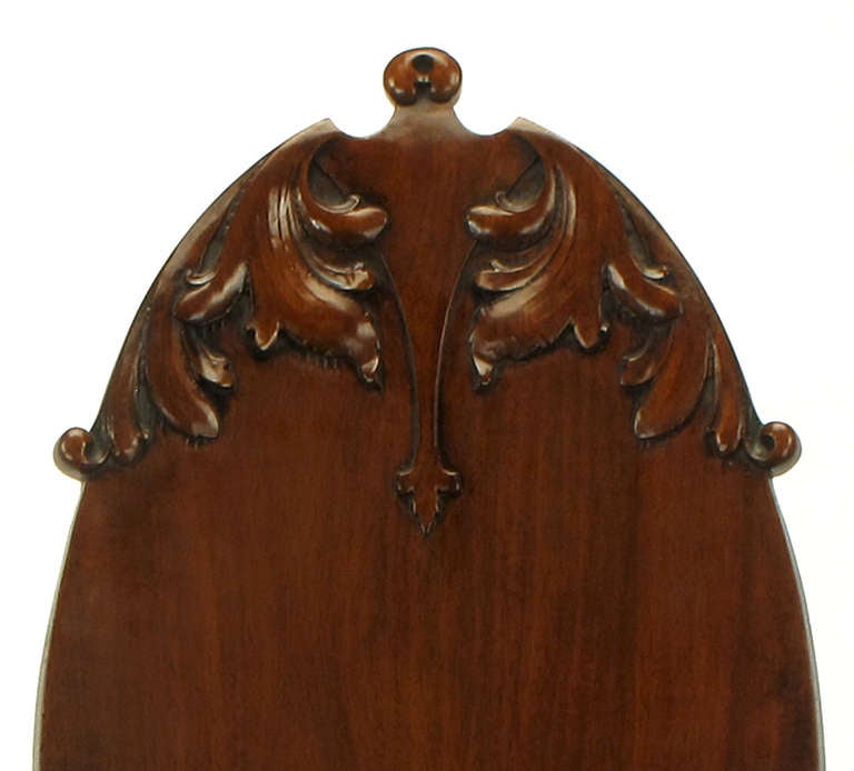 Early 1900s Carved Mahogany Art Nouveau Music Chair 3