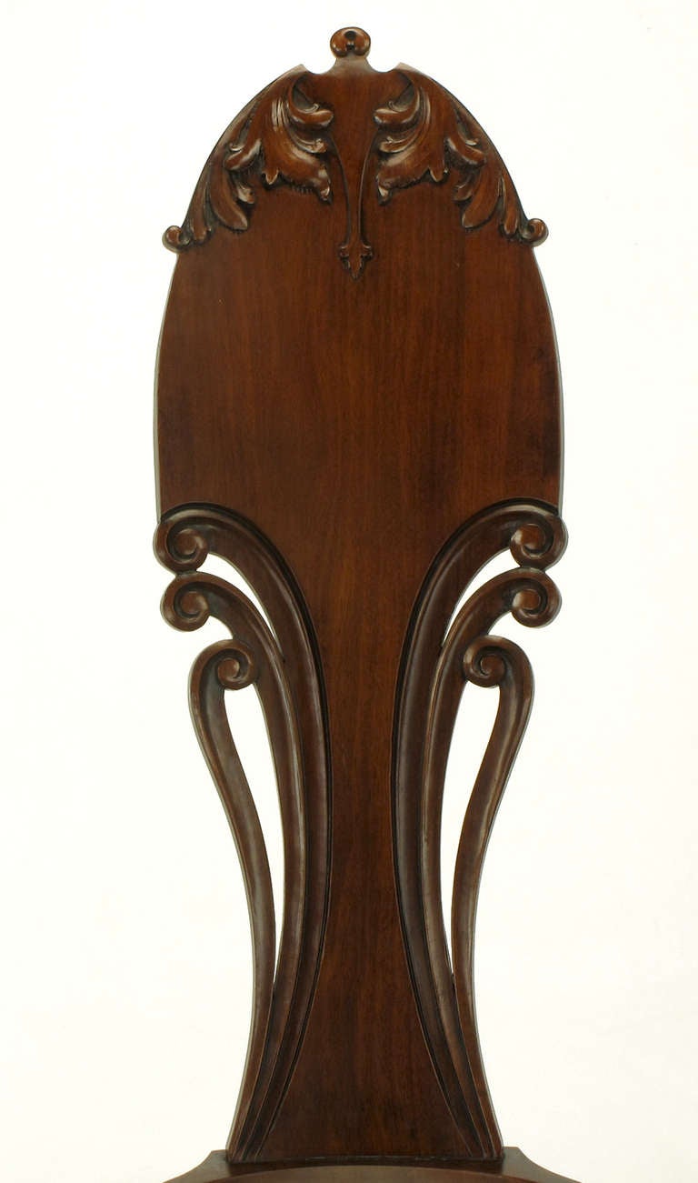 Early 1900s Carved Mahogany Art Nouveau Music Chair 2