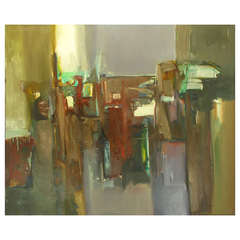 Janine Collier Oil on Canvas Titled "Berceuse" American, 20th Century 2