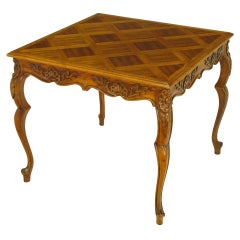 Parquetry Top French Regence Game Table