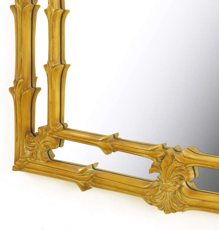 Arched Top Mirror of Umber Glazed Vines In Excellent Condition In Chicago, IL