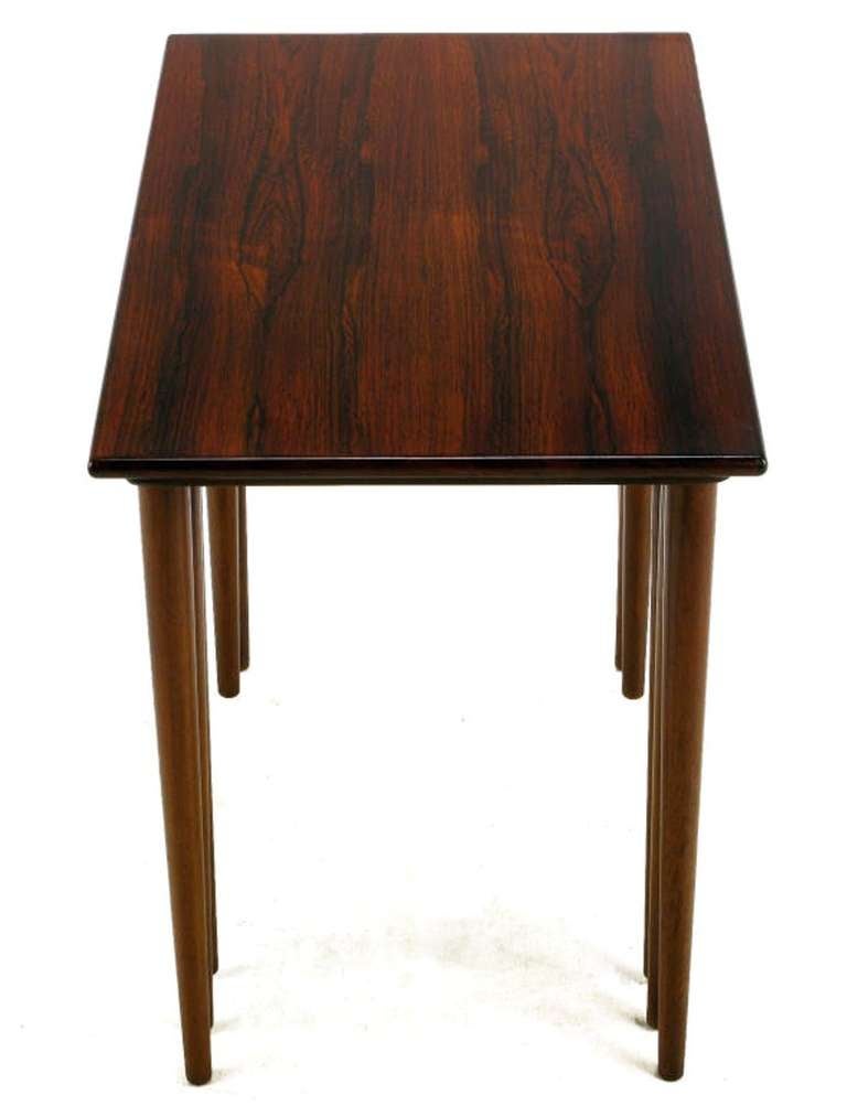 Set Of Three Rosewood Nesting Tables For Sale 1