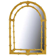 Arched Top Mirror Of Umber Glazed Vines 6