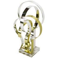 Dan Murphy (American 20th C) Gold & Clear Anodized Aluminum Sculpture