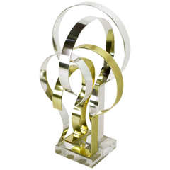 Dan Murphy (American 20th C) Gold & Clear Anodized Aluminum Sculpture 9