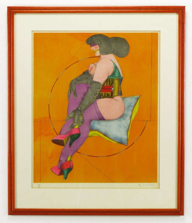 Richard Linder (1901-1978) signed and numbered lithograph of a semi-nude female, entitled 