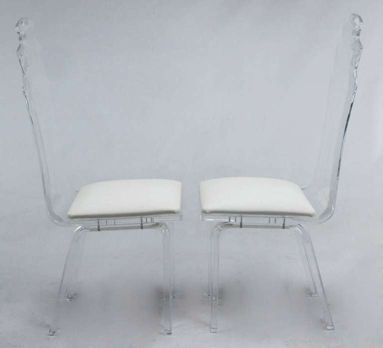 Six Deco Revival Lucite Dining Chairs In Excellent Condition For Sale In Chicago, IL