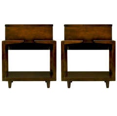 Pair Chocolate Birch Night Stands By Albert Modern