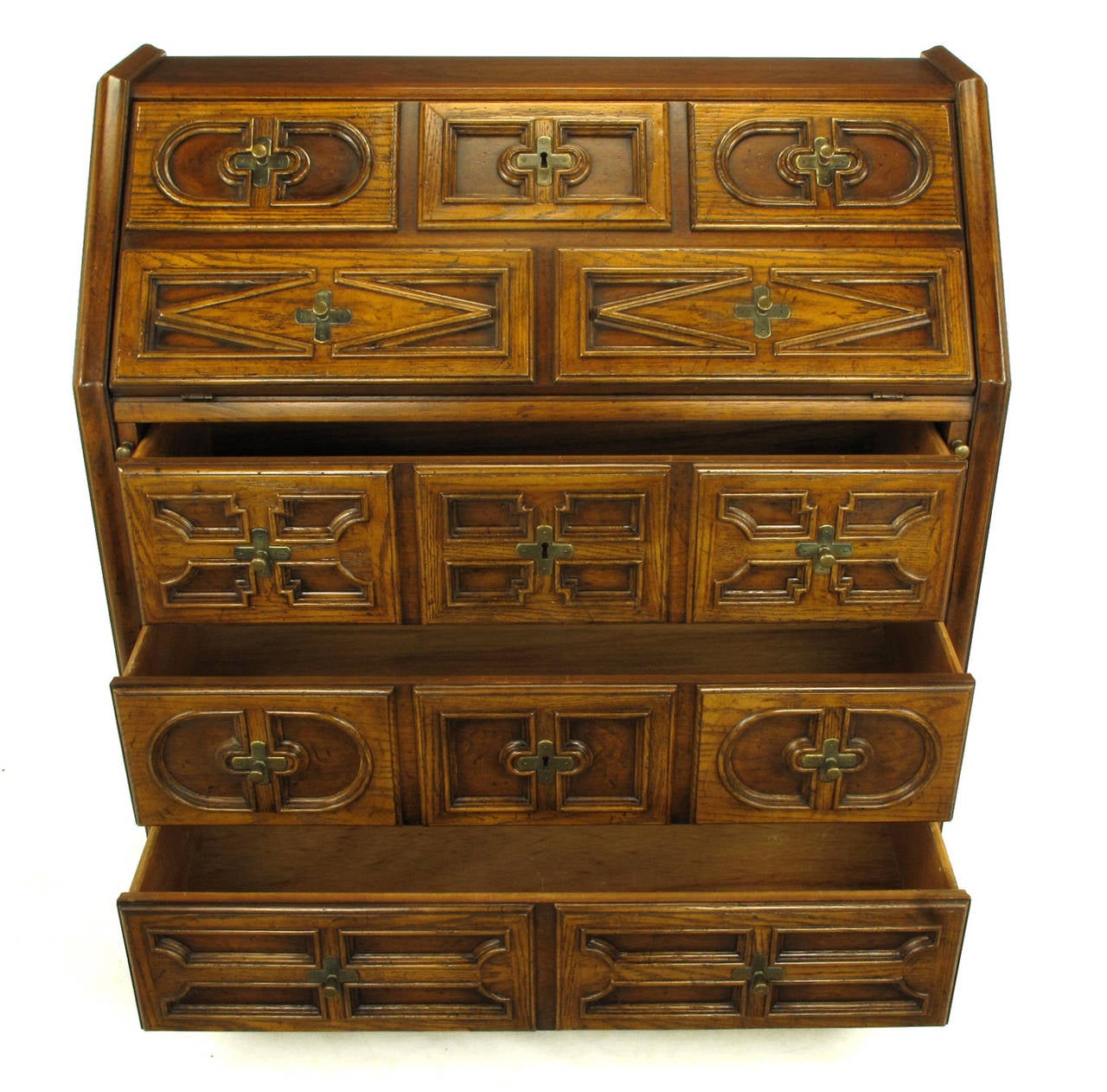 Américain Bureau à façade tombante jacobéenne de la collection Drexel Sandia en vente