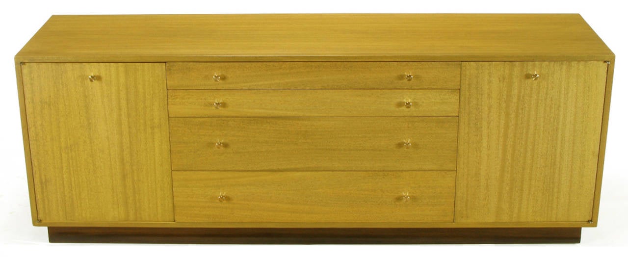 Harvey Probber Bleached Ribbon Mahogany Credenza