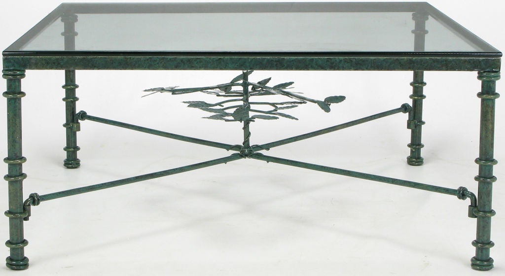 square wrought iron coffee table