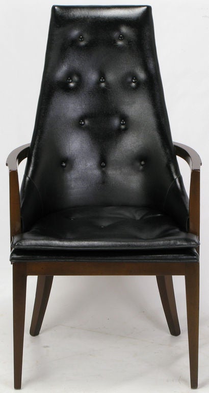 Tall Drexel Barrel Back Walnut Arm Chair