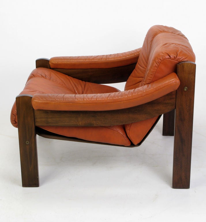 Stranda Industri Rosewood & Pumpkin Leather Club Chair 1