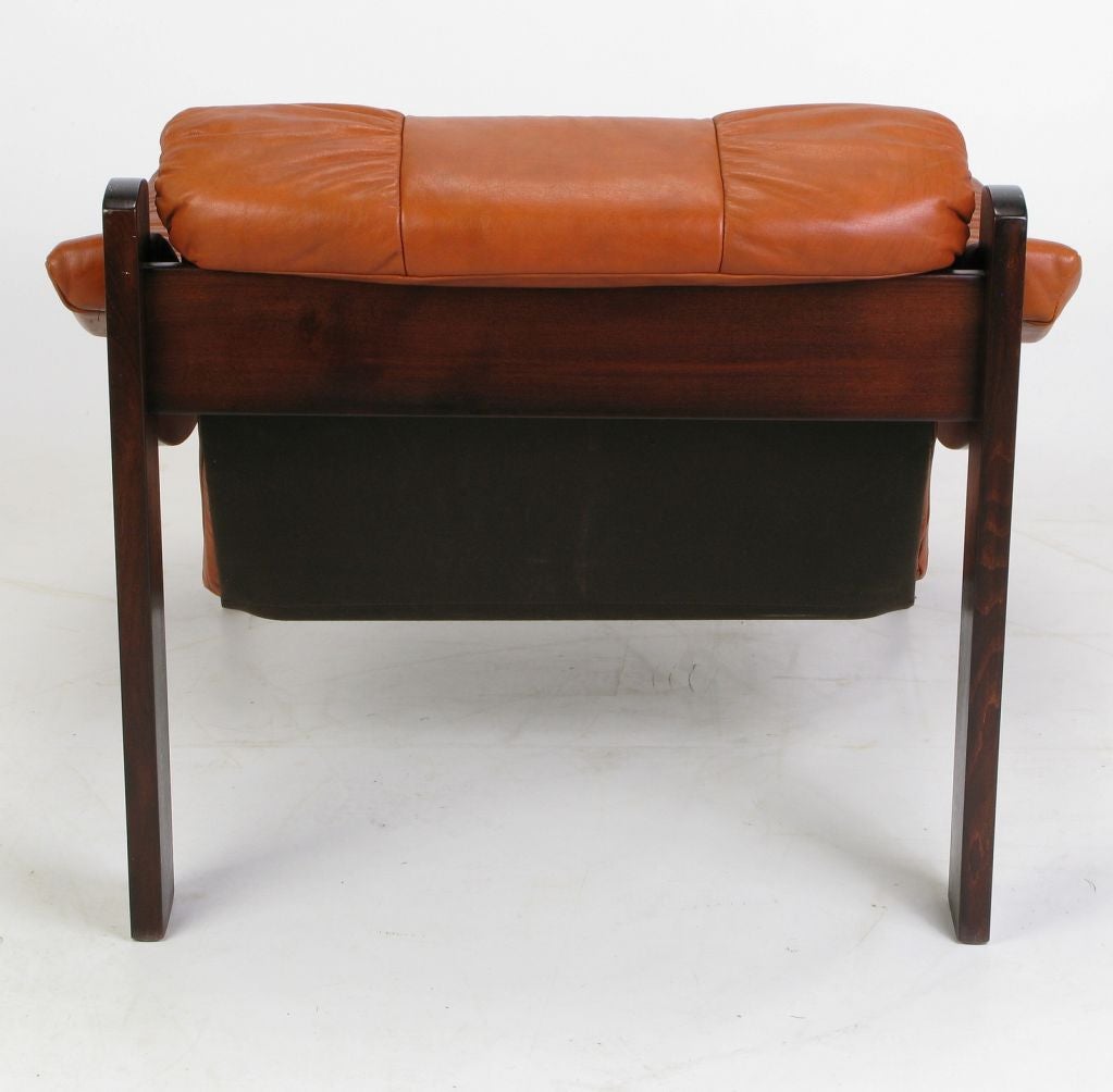 Stranda Industri Rosewood & Pumpkin Leather Club Chair 2