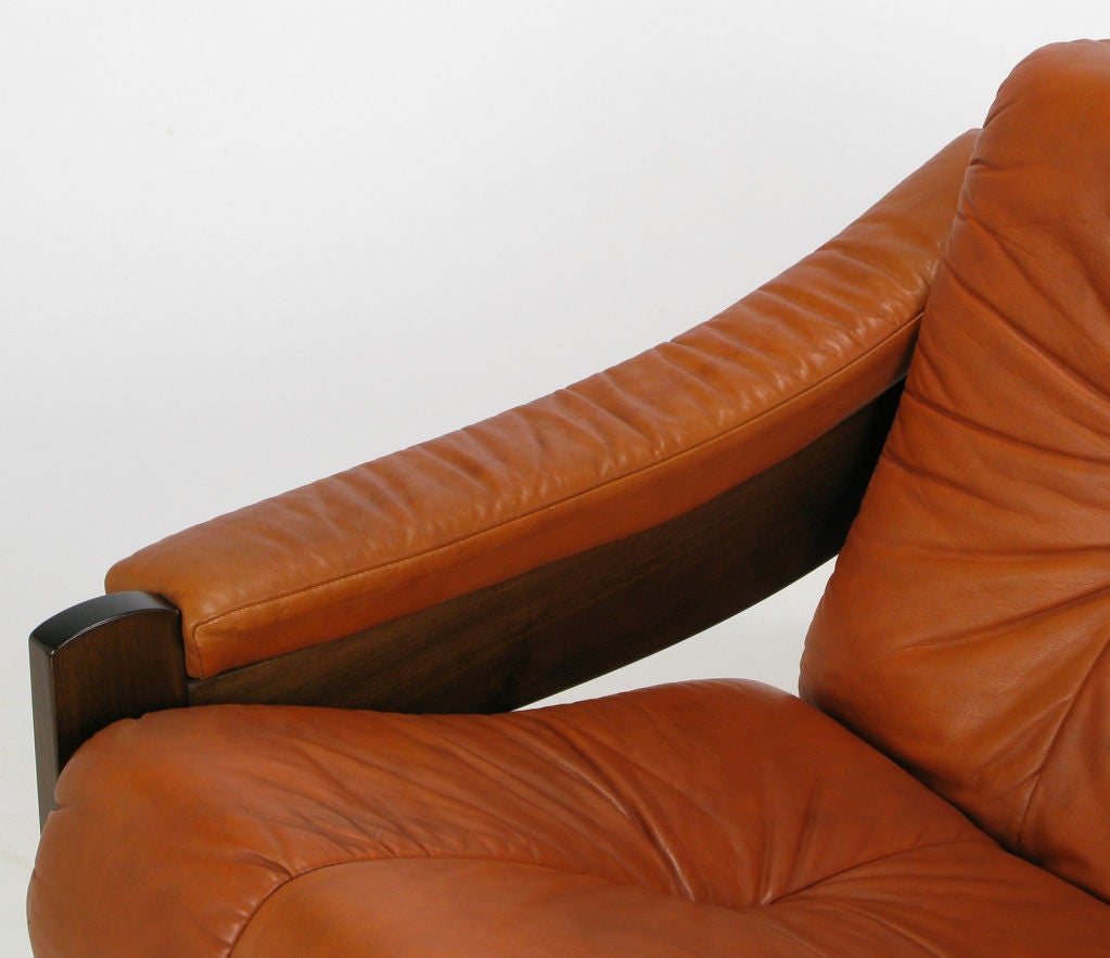 Stranda Industri Rosewood & Pumpkin Leather Club Chair 3