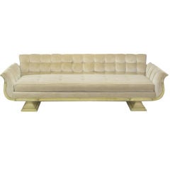 Gondola Sofa In Biscuit Tufted Tan Velvet