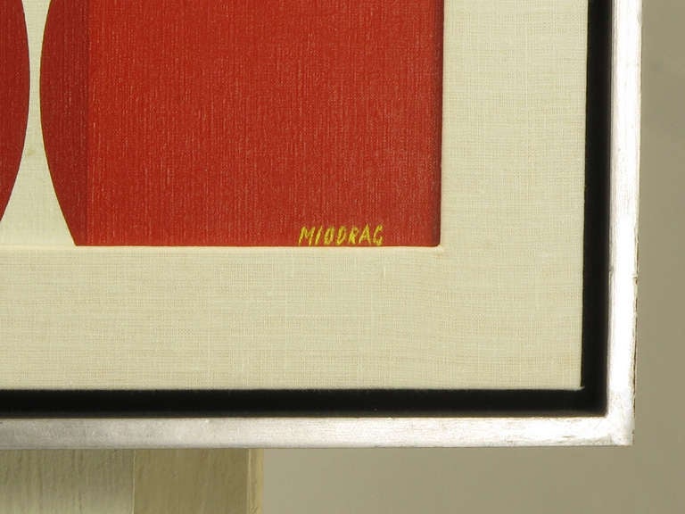 Bosnian Dordevic Miodrag Op Art, Oil on Canvas