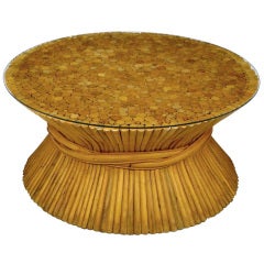 Vintage Sheaf of Bamboo Coffee Table Attributed to McGuire